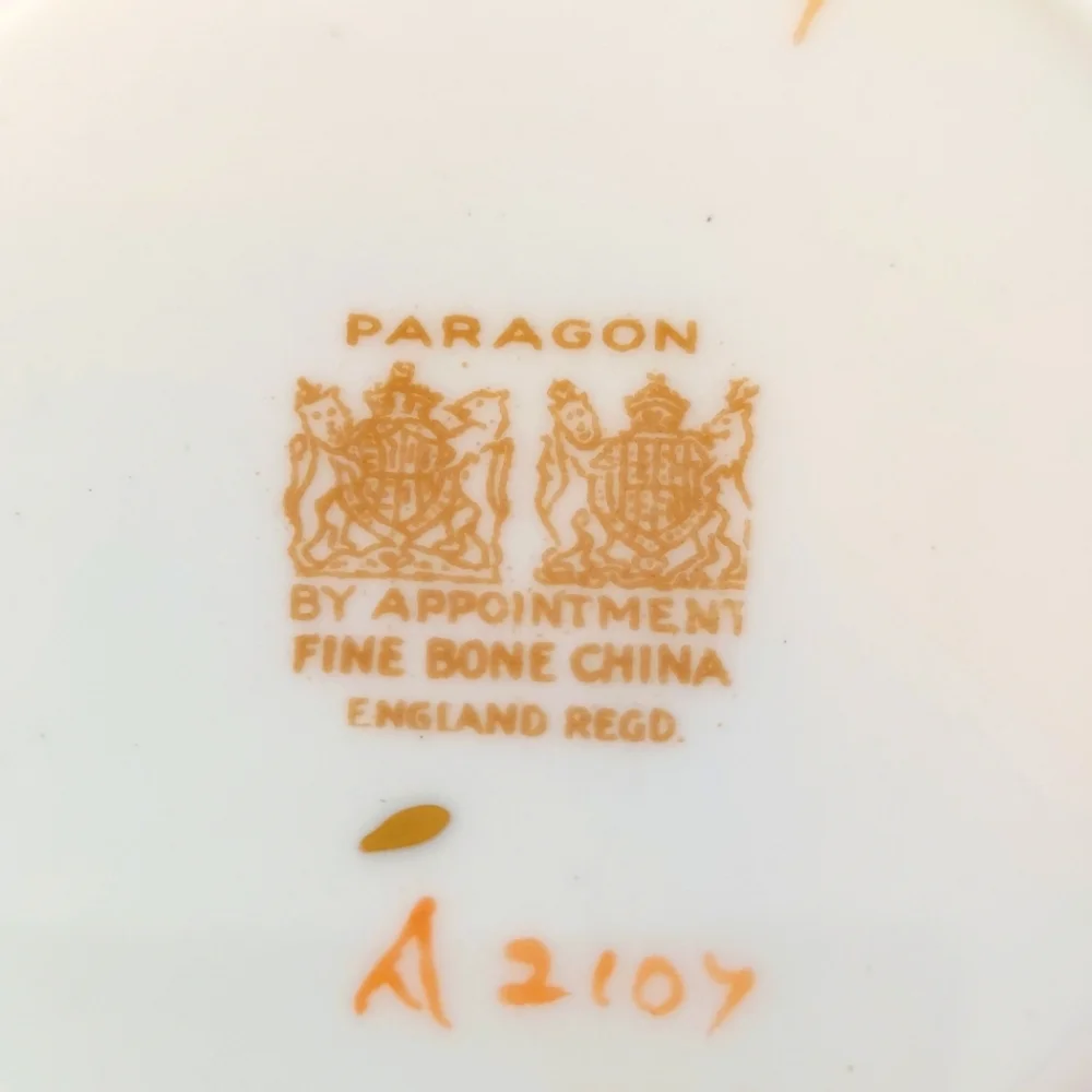 Paragon Pink Gold Filigree Tea Cup & Saucer - Picture 10 of 11